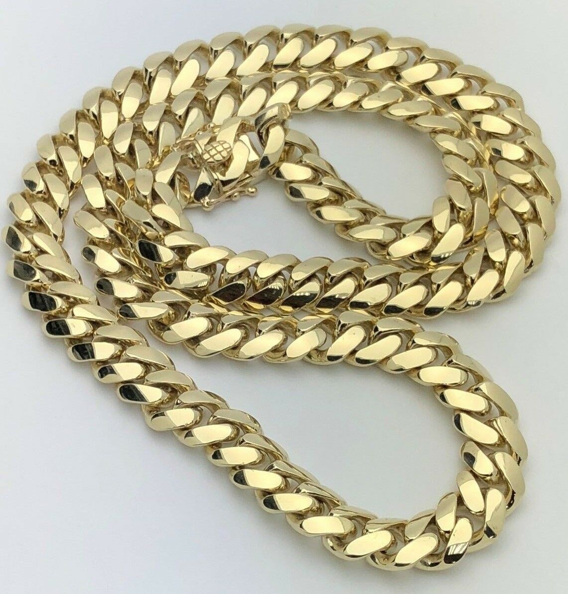 Men's Solid Heavy 10k Yellow Gold Miami Cuban Chain Necklace 24" 12.5mm - 229.9g - 24"