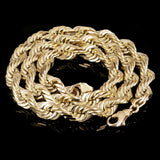14k Yellow Gold Solid Diamond Cut Rope Chain Necklace 26" 12mm 263 grams