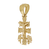 10k Yellow Gold Angels Caravaca Crucifix Cross Charm Pendant 1 gram