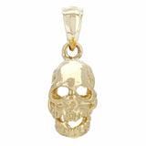 14k Yellow White or Rose Gold Skeleton Skull Charm Pendant Punk Retro 2.5 grams