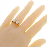 18k Yellow Gold 0.13ctw Diamond & 7mm White Cultured Pearl Ring Size 6