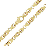 10k Yellow Gold Solid Heavy Bullet Style Chain Necklace 26" 6mm 83 grams