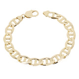 10k Yellow Gold Concave Mariner Gucci Chain Bracelet 9" 10mm 26.8 grams