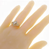 14k Yellow Gold 0.66ctw Marquise & Brilliant Cut Diamond Engagement Ring Sze 6.5