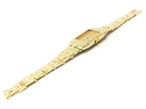 14k Yellow Gold Nugget Bracelet Wrist Watch Link Geneve Watch 7" 55 grams