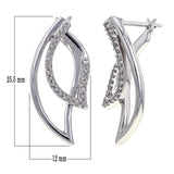 14k White Gold 1/2ctw Diamond Angel Wing Earrings