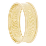 14k Yellow Gold Swirl Pattern Ring Band Size 7.5 - 6.9mm 2.5 grams