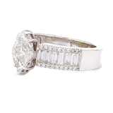 14k White Gold 1 1/2ctw Mixed Cut Diamond Engagement Ring Size 7