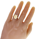 14k Yellow Gold Rectangle Signet Ring Size 8 - 15.6mm 7.6 grams