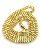 14k Yellow Gold Franco Chain Necklace Solid Gold Link Chain 30" 3.6mm 52.8 grams