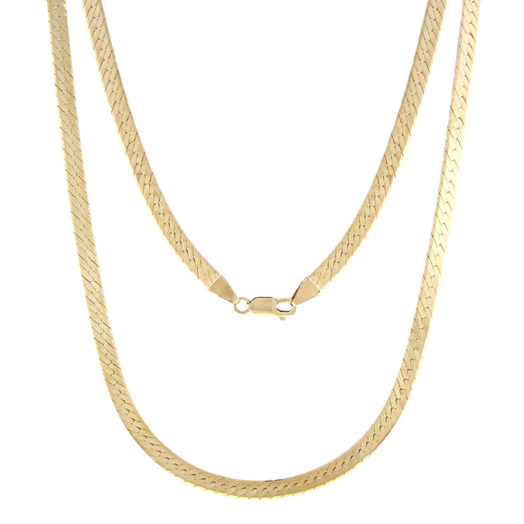 14k Yellow Gold Herringbone Necklace 20