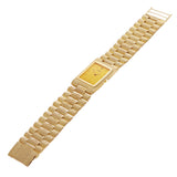 10k Yellow Gold Solid Watch Link Band Geneve w/ Diamond 8.5-9" 26.6mm 67.5 grams