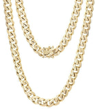 Men's 14k Yellow Gold Heavy Solid Cuban Chain Link Necklace 28" 10mm 203 grams