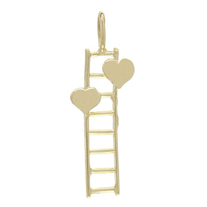 14k Yellow Gold Way To My Heart Ladder To My Heart Charm Pendant 1.2 grams