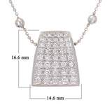 18k Two Tone Gold Diamond & Pink Sapphire Double Sided Purse Pendant Necklace