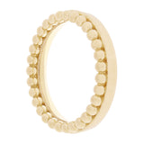 14k Yellow Gold Beaded Plain Stackable Band Ring Size 8 - 4.1mm 5.5 grams