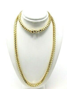 14k Yellow Gold Franco Chain Necklace 26" 4.5mm 87.1 grams Solid Gold Heavy Link
