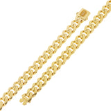 Italian 14k Yellow Gold Hollow Cuban Monaco Chain Bracelet 8" 9.3mm 12.5 grams