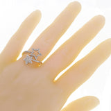 14k White Gold 0.5ctw Diamond Lucky Star Bypass Ring Size 7