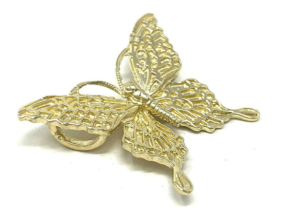 14k Yellow Gold Butterfly Charm Pendant 3.3 grams