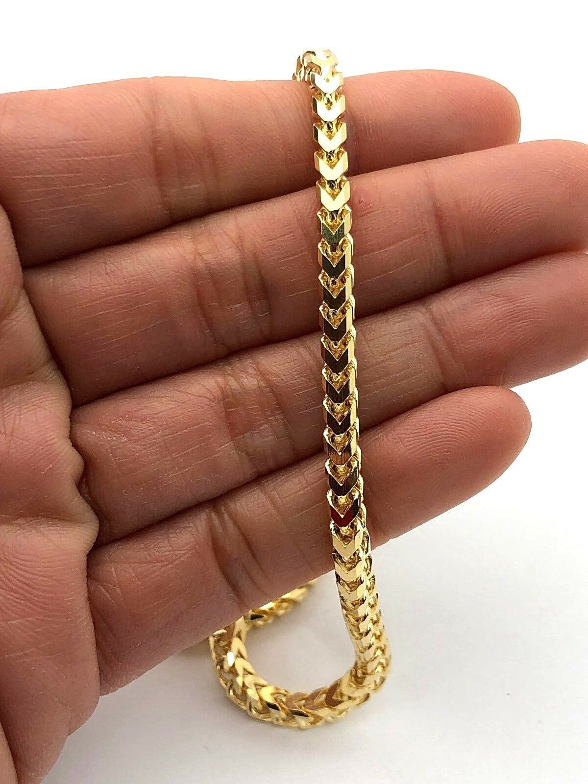 10K Yellow Gold Franco Square Link Chain 38 - Carbo Jewelers
