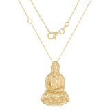 14k Yellow Gold Sitting Buddha Necklace 18" 6.5 grams