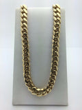 Men's 14k Yellow Gold Heavy Solid Cuban Chain Link Necklace 27" 10mm 196 grams