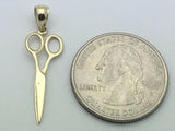 14k Yellow Gold Hairdresser Tailor Scissors Charm Pendant 0.9 grams