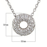 18k White Gold 1/2ctw Diamond Floating Circle Pendant Necklace