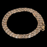 14k Tri Color Gold Pave Valentino Mariner Link Chain Necklace 22" 2.5mm 5.9 gram
