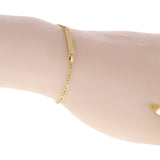 Italian 14k Yellow Gold Figaro Baby ID Bracelet Engravable 5.5" 4mm 1.7 grams