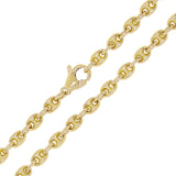 14k Yellow Gold Handmade Fashion Link Necklace 22" 7.5mm 68.5 grams