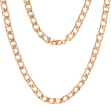 Men's 14k Rose Gold Solid Flat Cuban Link Chain Necklace 22" 6.3mm 33.8 grams