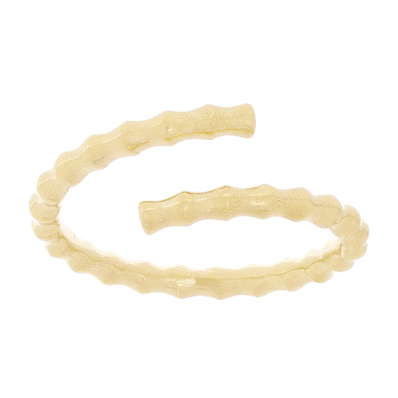 Women's 14k Yellow Gold Bone Bypass Ring Size 8 - 2.3mm 3.1 grams