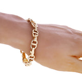 14k Yellow Gold Solid Handmade Oval Link Chain Bracelet 8.25" 9.3mm 34.2 grams