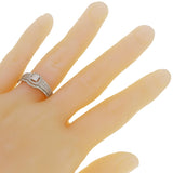 14k White Gold 1.20ctw Princess Diamond Engagement & Wedding 2 Piece Ring Set
