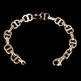 14k Yellow Gold Solid Handmade Oval Link Chain Bracelet 8.25" 9.3mm 34.2 grams