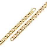 Italian 14k Yellow Gold Hollow Miami Cuban Chain Bracelet 8.25" 8.6mm 18 grams