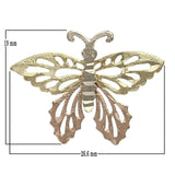 14k Tri Color Gold Butterfly Charm Pendant 1.5 grams