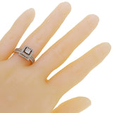 14k White Gold 0.80ctw Diamond Deco Style 2 Piece Wedding Ring Set Size 7