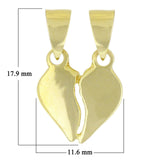 14k Yellow Gold High Polished Breakable Heart Charm Pendant 1.5 grams