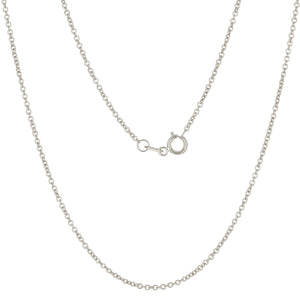 14k White Gold Rolo Chain Necklace 18" 1.45mm  2.4 grams
