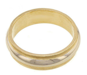 18k Yellow Gold 5.6mm Unisex Wedding Band Ring Size 8 - 6.5 grams