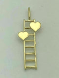 14k Yellow Gold Way to my heart Ladder to my Heart Charm Pendant 1 gram