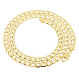 Men's Italian 10k Yellow Gold Curb Cuban Chain Necklace 24" 7.5mm 36.8 grams