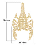 14k Yellow Gold Solid Detailed Scorpion Charm Pendant 5.5 grams