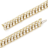 18k Yellow Gold Solid 25ctw Diamond Choker Necklace 16"