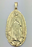 10k Yellow Gold Virgin Mary Lady of Guadalupe Religious Charm Pendant 8.5 grams