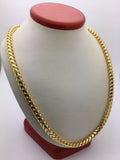 14k Yellow Gold Franco Chain Necklace Solid Heavy Link 28" 5mm 95 grams