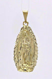 10k Yellow Gold Virgin Mary Lady of Guadalupe Pendant Religious Charm 7 grams